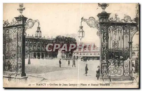 Cartes postales Nancy Grilles de Jean Lamour Place et Statue Stanislas