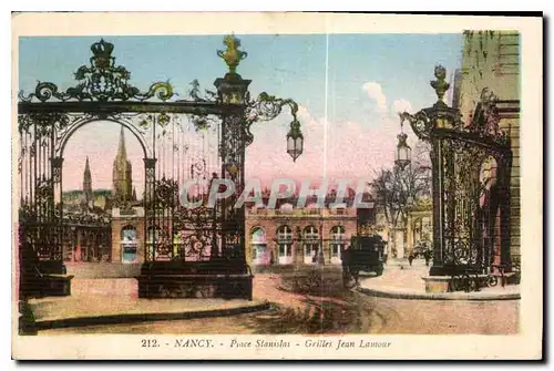 Cartes postales Nancy Place Stanislas Grilles de Jean Lamour