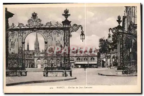 Cartes postales Nancy Grilles de Jean Lamour