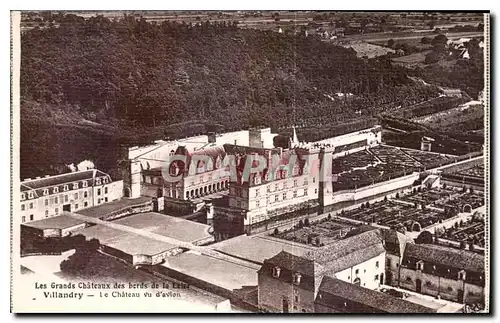 Cartes postales Les Grands Chateau des Berds de la Loire Villandry le Chateau vu d'Avion