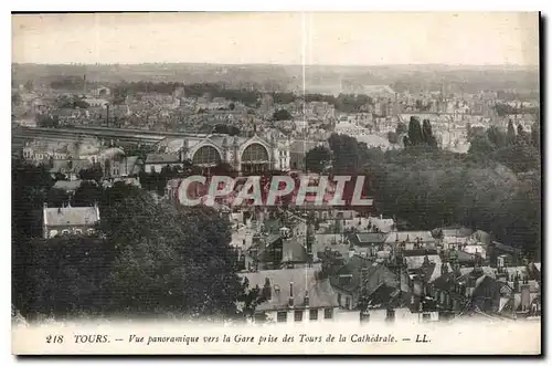 Cartes postales Tours vue panoramique vers la Gare prise des Tours de la Cathedrale