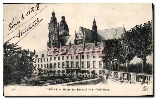 Cartes postales Tours Musee des Beaux Arts et Cathedrale