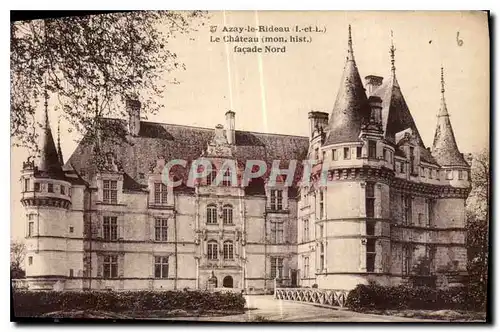 Cartes postales Azay le Rideau I et L le Chateau mon hist Facade Nord