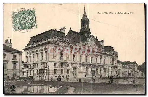 Cartes postales Tours l'Hotel de Ville