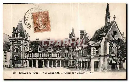 Cartes postales Chateau de Blois Aile Louis XII Facade sur la Cour