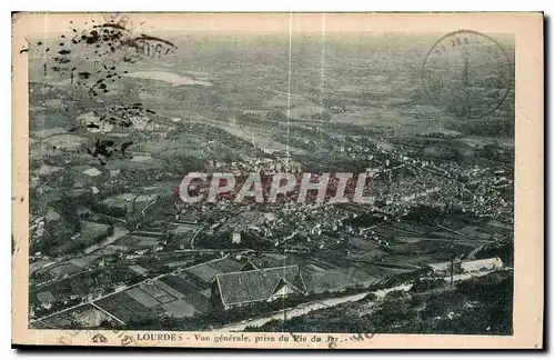 Cartes postales Lourdes vue generale prise du Pic du Jer