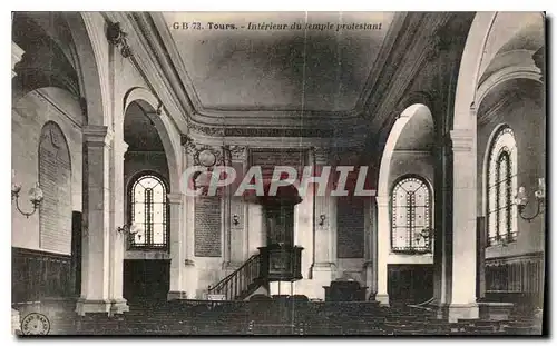 Cartes postales Tours Interieur du Temple protestant