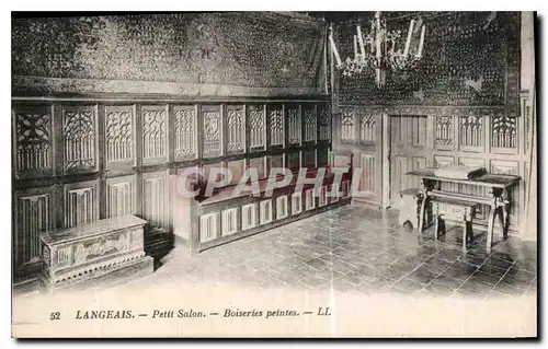 Ansichtskarte AK Langeais Petit Salon Boiseries Peintes