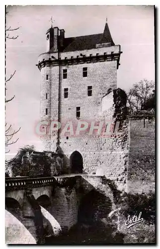 Ansichtskarte AK Le Chateau de Chinon la Tour de l'Horloge et le Pont sur les Fosses