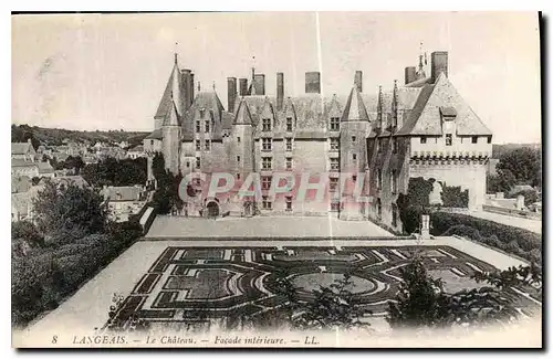 Cartes postales Langeais le Chateau Facade Interieure