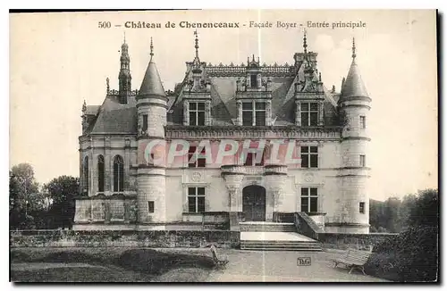 Cartes postales Chateau de Chenonceaux Facade Boyer Entree Principale