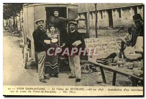 REPRO Avon Indre et Loire le Camp du Ruchard cree en 1873 installation d'un marchand sur la route du