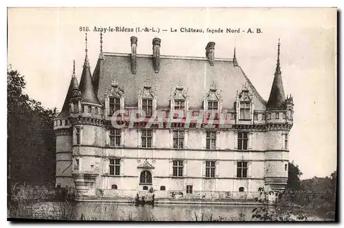 Cartes postales Azay le Rideau I et L le Chateau Facade Nord