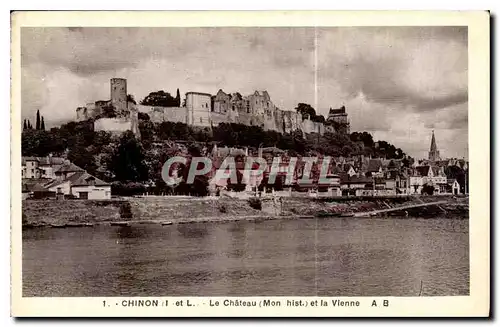 Cartes postales Chinon I et L le Chateau Mon Hist et la Vienne