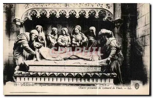 Cartes postales Amboise Eglise Saint Denis Tombeau Oeuvre presumee de Leonard de Vinci