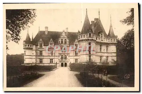 Cartes postales Azay le Rideau I et L le Chateau National Mon hist XVI S Facade Nord l'entree