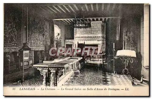 Cartes postales Langeais le Chateau le Grand Salon ou Salle d'Anne de Bretagne