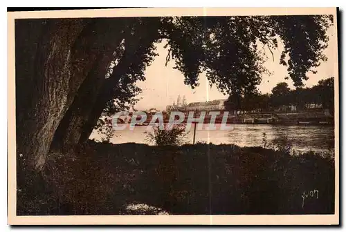 Cartes postales Tours Indre et loire Bords de la Loire la Cathedrale et Pont de Pierre