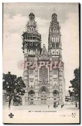 Cartes postales Tours la Cathedrale