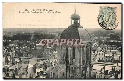 Ansichtskarte AK Tours a Vol d'Oiseau la tour de l'Horloge et la Vallee du Cher