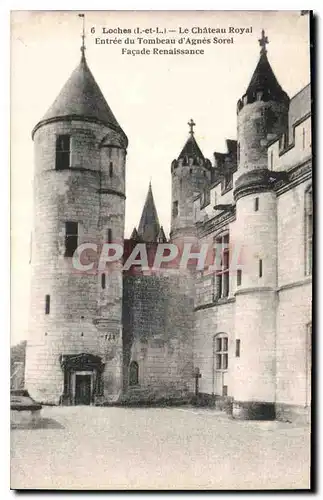 Ansichtskarte AK Loches I et L le Chateau Royal Entree du Tombeau d'Agnes Sorel Facade Renaissance