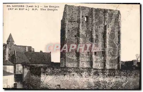 Cartes postales Loches I et L le Donjon XI et XII S