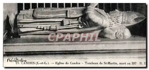 Cartes postales Candes I et L Eglise de Candes Tombeau de St Martin