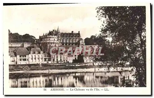 Cartes postales Amboise le Chateau vu de l'Ile