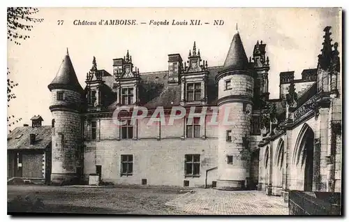 Cartes postales Chateau d'Amboise facade Louis XII