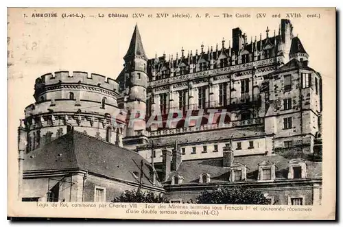 Cartes postales Amboise I et L le Chateau XV et XVI siecles