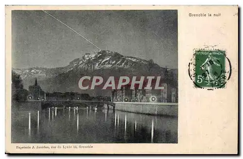 Cartes postales Grenoble la nuit