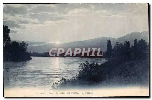 Cartes postales Grenoble lever de Soleil sur l'Isere