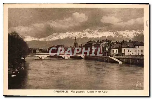 Ansichtskarte AK Grenoble vue generale l'Isere et les Alpes