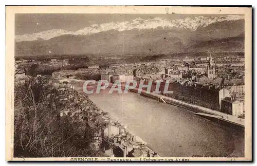 Cartes postales Grenoble Panorama l'Isere et les Alpes