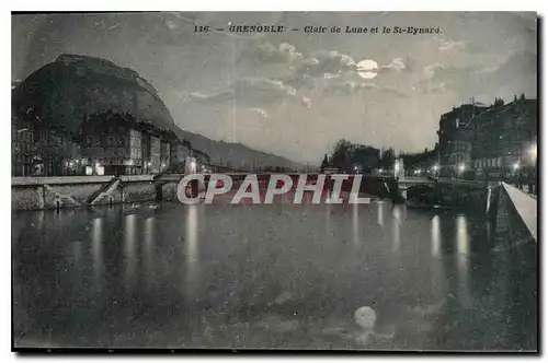 Cartes postales Grenoble Clair de Lune et le St Eynard