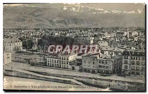 Ansichtskarte AK Grenoble vue generale et le Massif du Taillefer