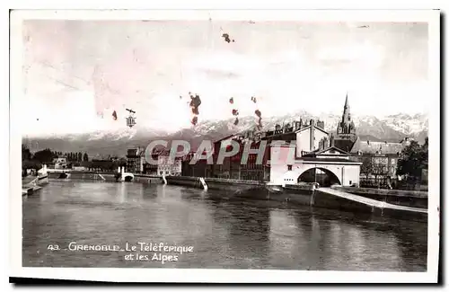 Cartes postales Grenoble le Teleferique et les Alpes