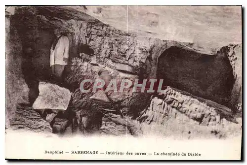 Cartes postales Dauphine Sassenage Interieur des cuves La cheminee du Diable