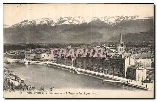 Cartes postales Grenoble Panorama L'Isere et les Alpes