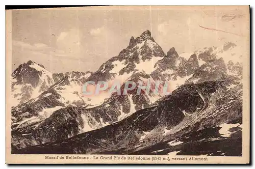 Ansichtskarte AK Massif de Belledonne Le Grand Pic de Belledonne versant Allemont