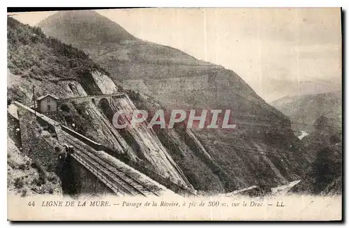 Ansichtskarte AK Ligne de la Mure Passage de la Riviere a pic de 300 m sur le Drac