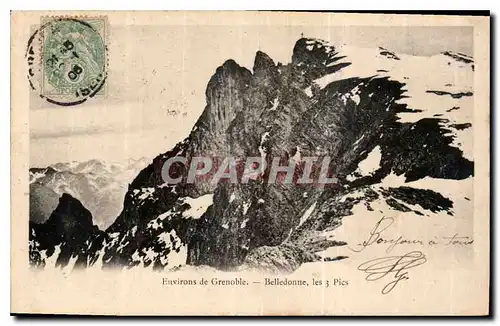 Cartes postales Environs de Grenoble Belledonne les 3 Pics