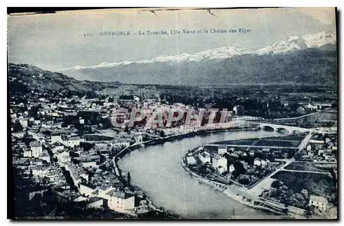 Cartes postales Grenoble La Tronche L'Ile Verre et la Chaine des Alpes