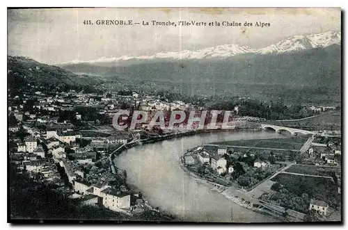 Cartes postales Grenoble La Tronche L'Ile Verre et la Chaine des Alpes