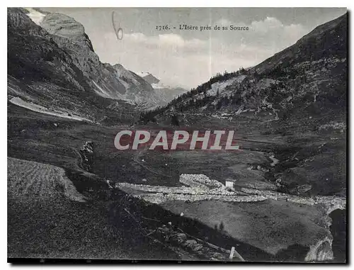 Cartes postales L'Isere pres de sa Source