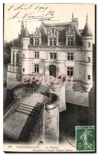 Ansichtskarte AK Chenonceaux Le Chateau Ensemble et Facade Thomas Bohier