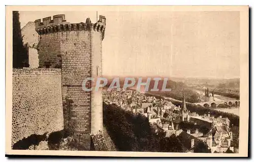 Cartes postales Chinon Indre et Loire Le Chateau Tour de Boissy et vallee de la Vienne