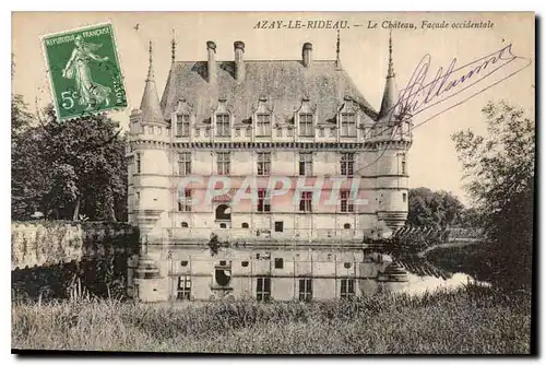 Ansichtskarte AK Azay le Rideau Le Chateau Facade occidentale