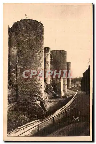 Cartes postales La Douce France Chateaux de la Loire Chateau de Loches Facade Occidentale