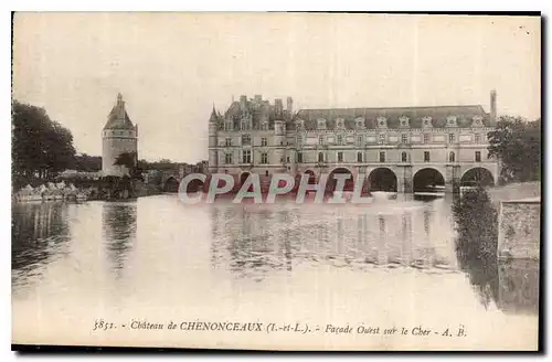 Ansichtskarte AK Chateau de Chenonceaux I et L Facade Ouest sur le Cher